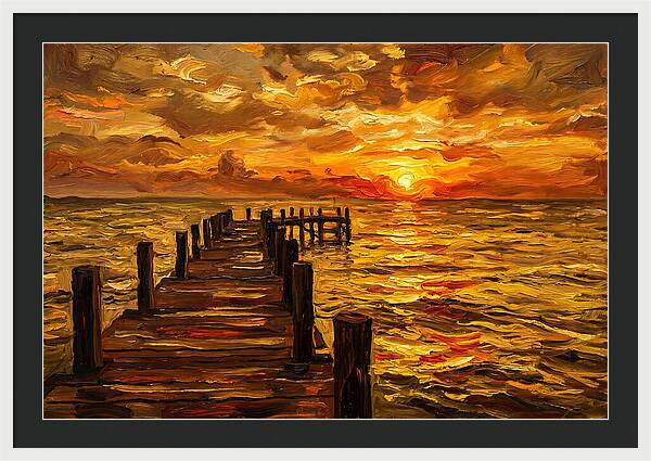 Pier At Sunset Glow