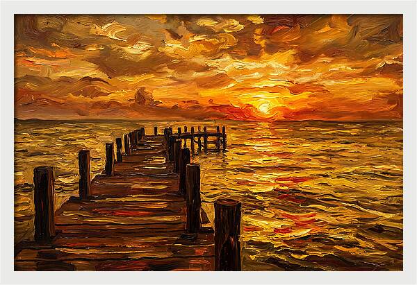 Pier At Sunset Glow