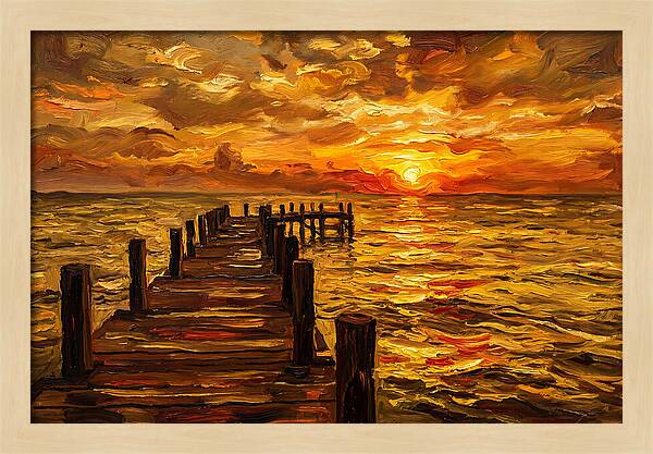 Pier At Sunset Glow