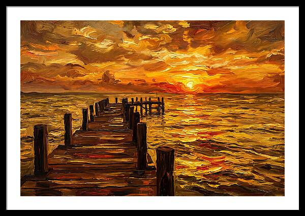 Pier At Sunset Glow