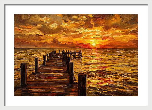 Pier At Sunset Glow