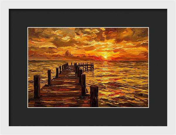 Pier At Sunset Glow