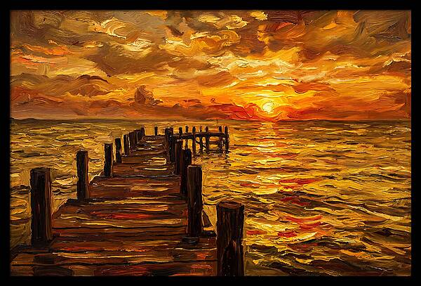 Pier At Sunset Glow