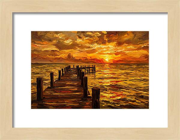 Pier At Sunset Glow