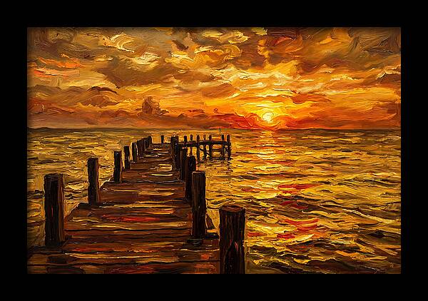 Pier At Sunset Glow