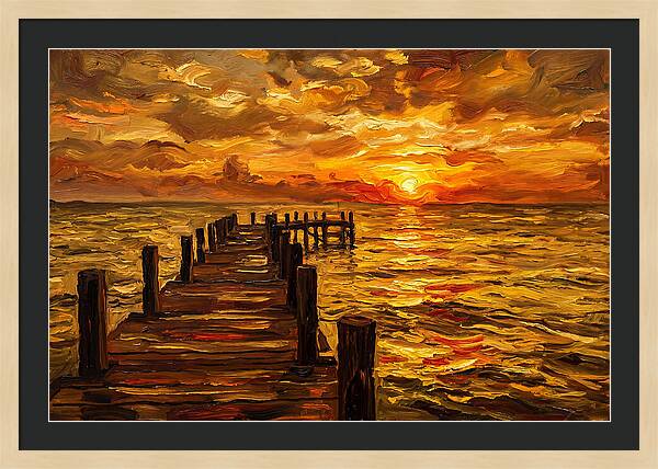 Pier At Sunset Glow
