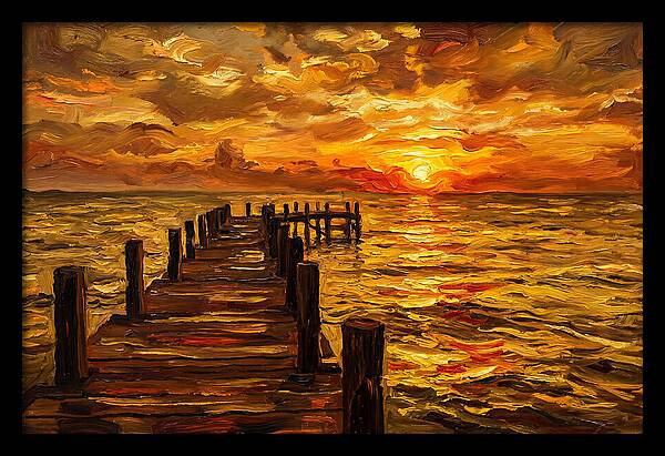Pier At Sunset Glow