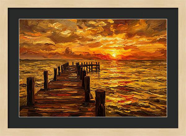 Pier At Sunset Glow
