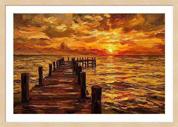 Pier At Sunset Glow