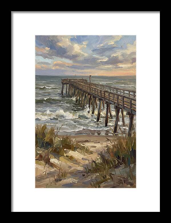 Pier Overlooking Turbulent Waves