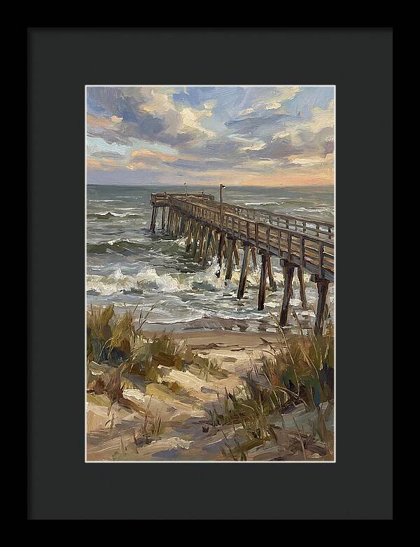 Pier Overlooking Turbulent Waves