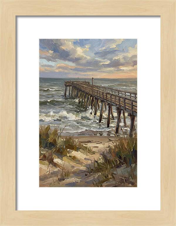 Pier Overlooking Turbulent Waves