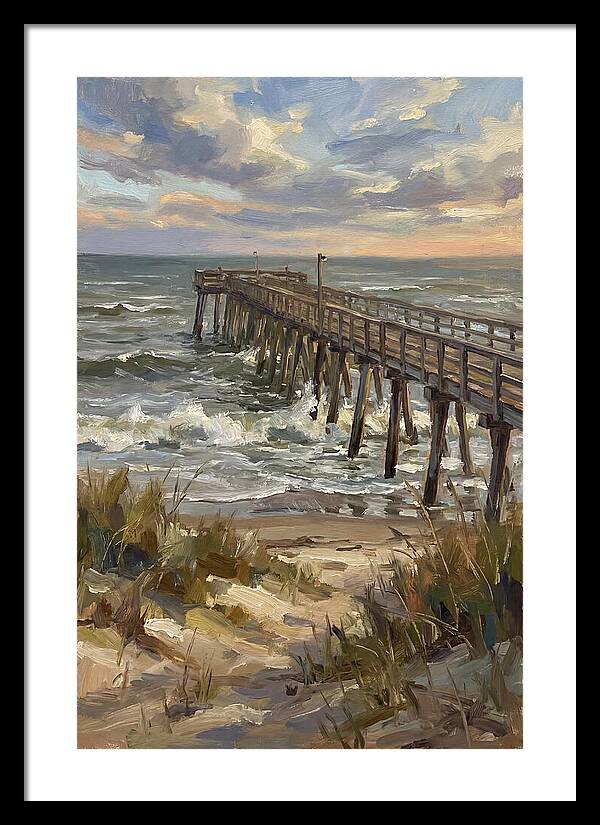 Pier Overlooking Turbulent Waves