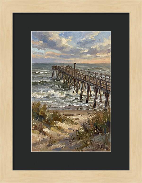 Pier Overlooking Turbulent Waves