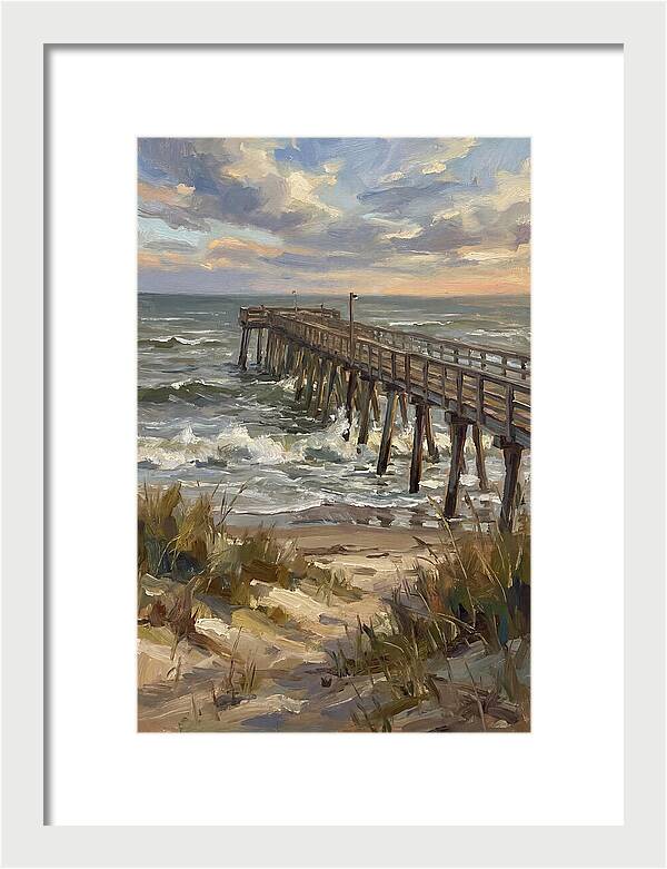 Pier Overlooking Turbulent Waves