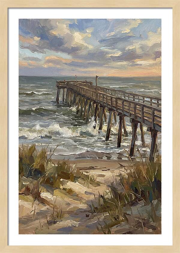 Pier Overlooking Turbulent Waves