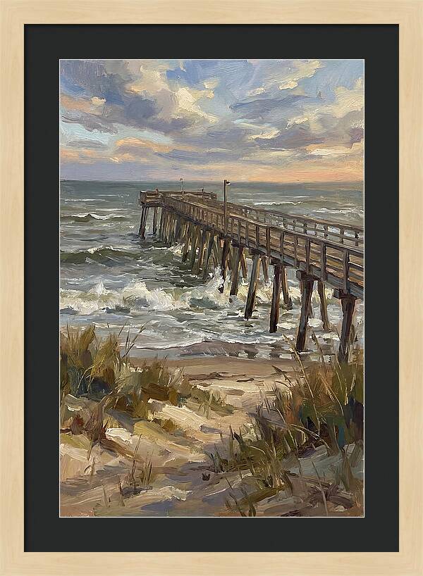 Pier Overlooking Turbulent Waves