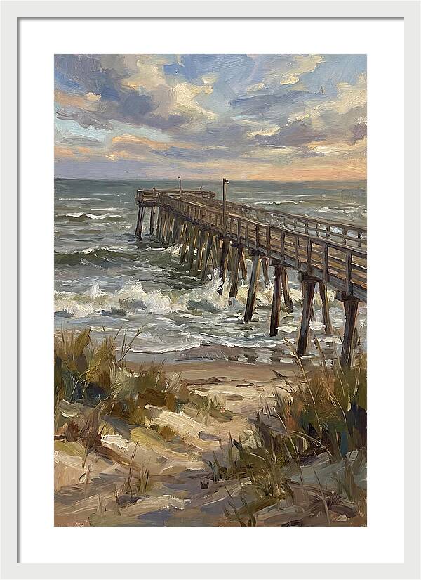 Pier Overlooking Turbulent Waves