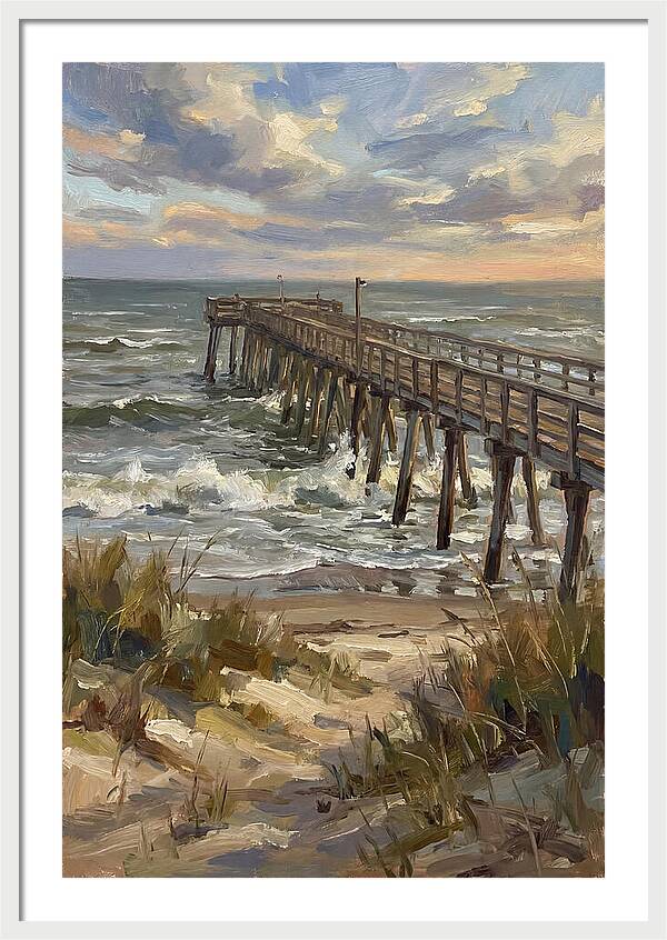 Pier Overlooking Turbulent Waves