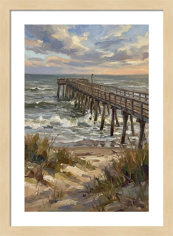 Pier Overlooking Turbulent Waves