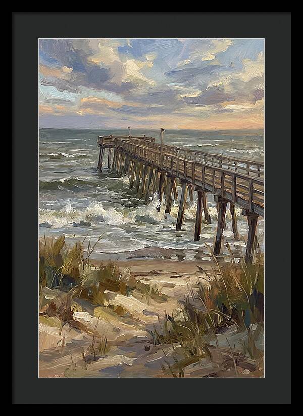 Pier Overlooking Turbulent Waves