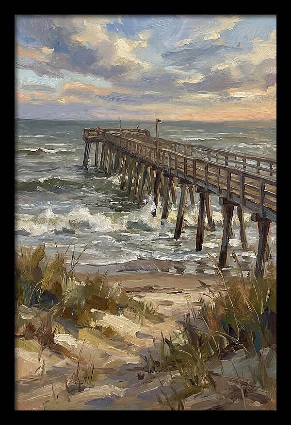 Pier Overlooking Turbulent Waves