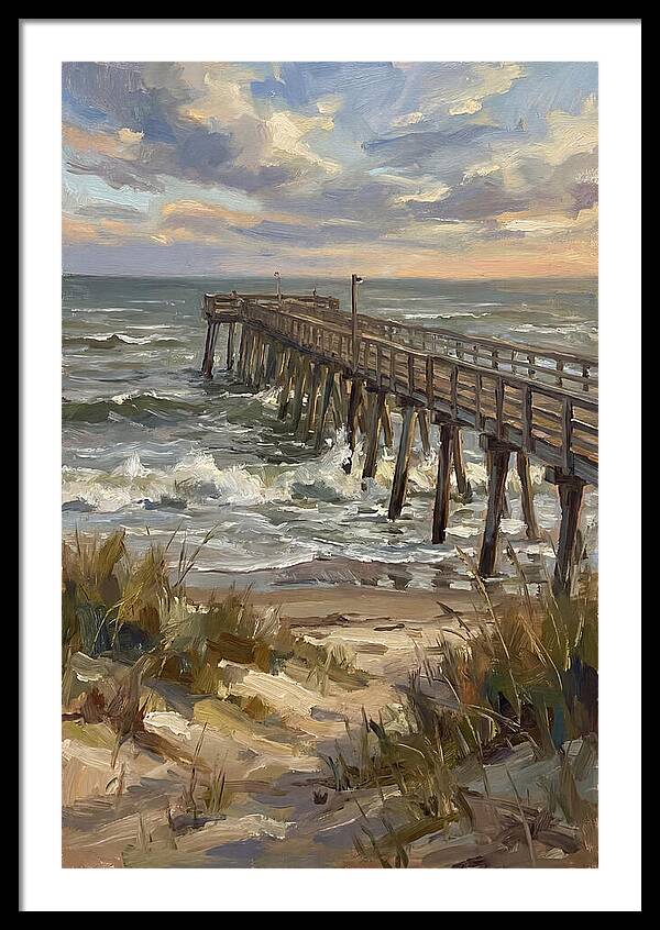 Pier Overlooking Turbulent Waves