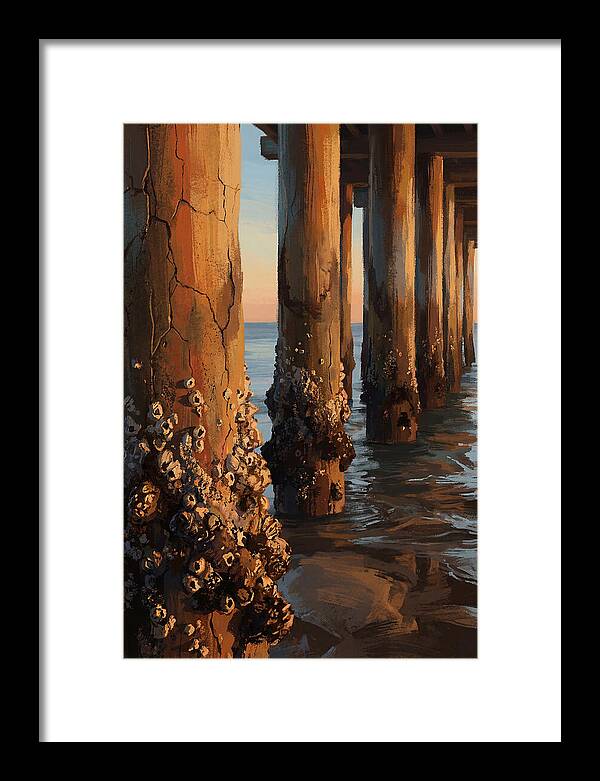 Pier Pilings At Low Tide