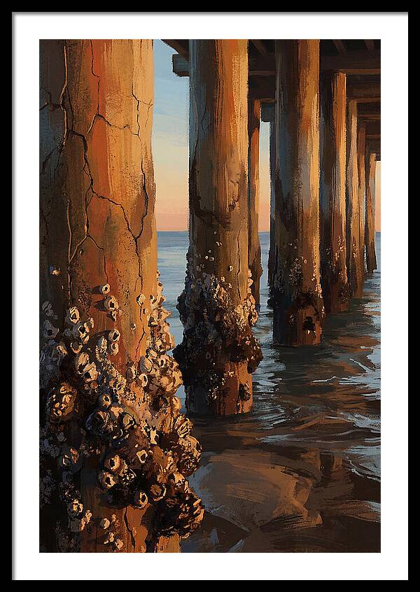 Pier Pilings At Low Tide