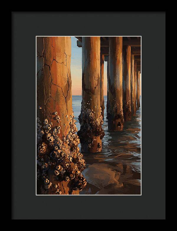 Pier Pilings At Low Tide