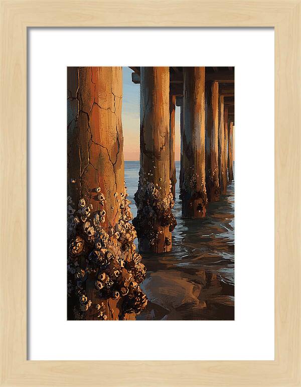 Pier Pilings At Low Tide