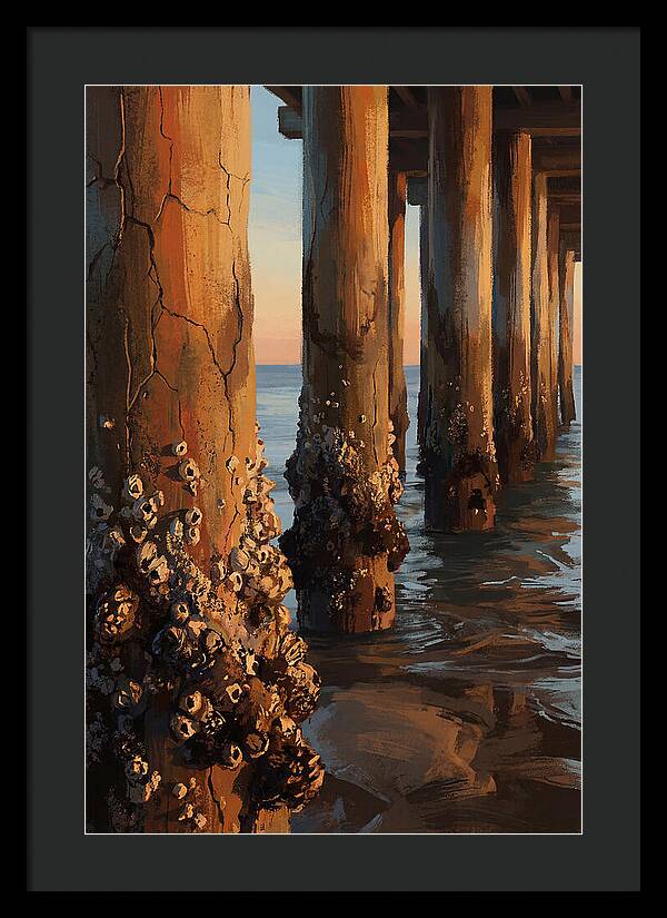 Pier Pilings At Low Tide