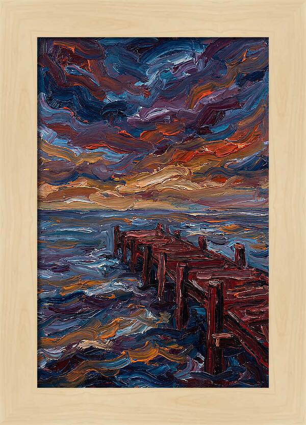 Pier Under Dramatic Skies