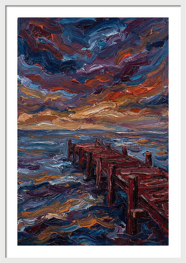 Pier Under Dramatic Skies