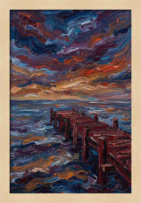 Pier Under Dramatic Skies