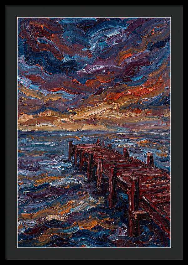 Pier Under Dramatic Skies