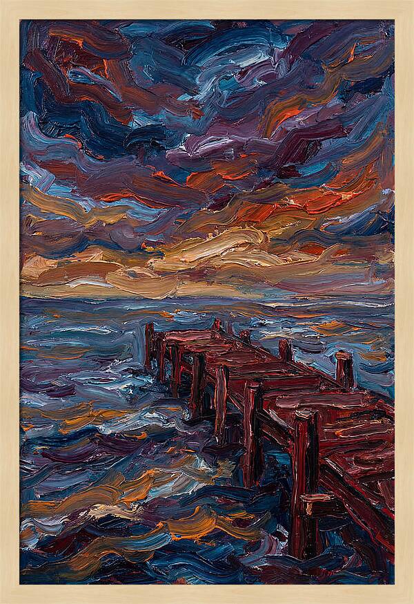 Pier Under Dramatic Skies