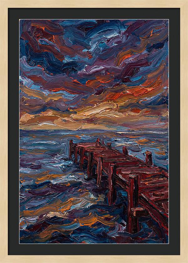 Pier Under Dramatic Skies