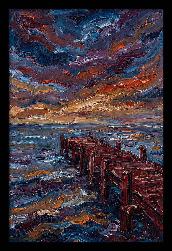 Pier Under Dramatic Skies