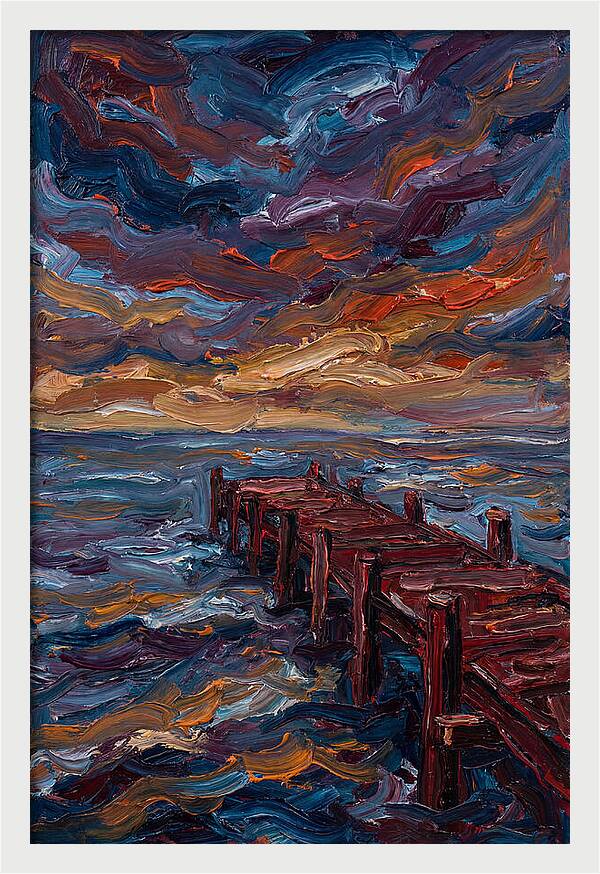 Pier Under Dramatic Skies