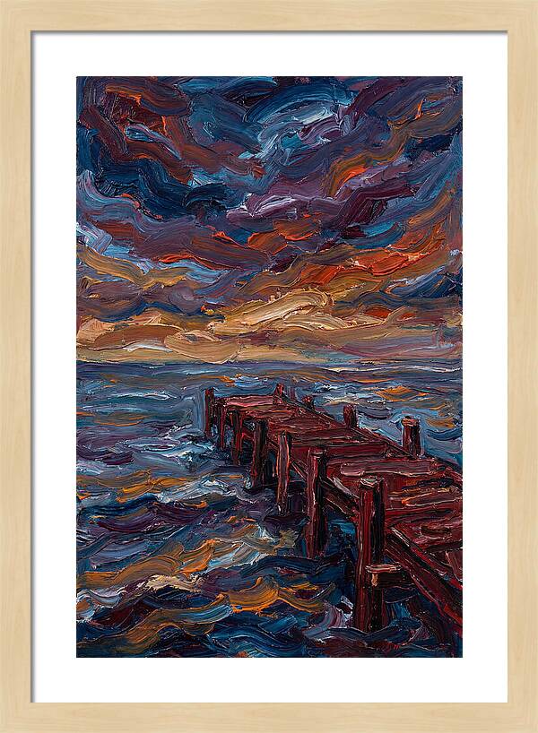 Pier Under Dramatic Skies