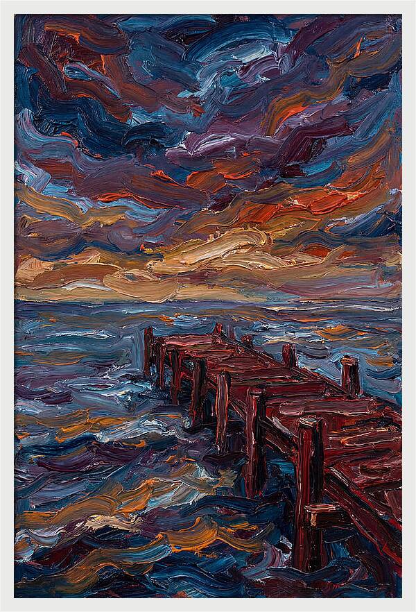Pier Under Dramatic Skies