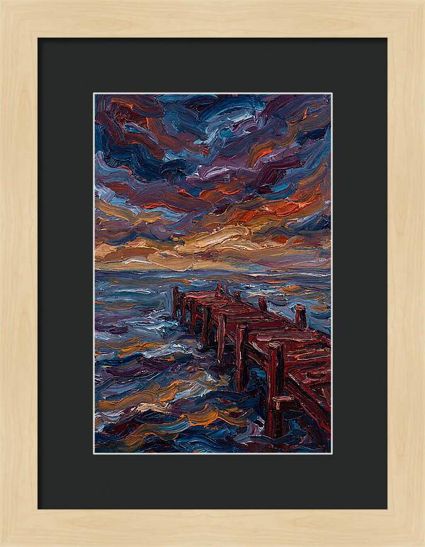 Pier Under Dramatic Skies