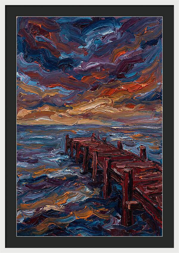 Pier Under Dramatic Skies