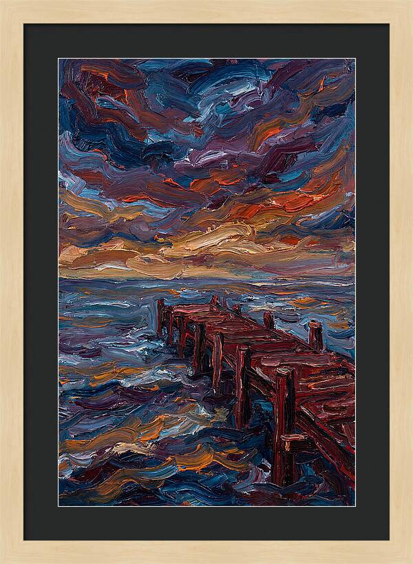 Pier Under Dramatic Skies