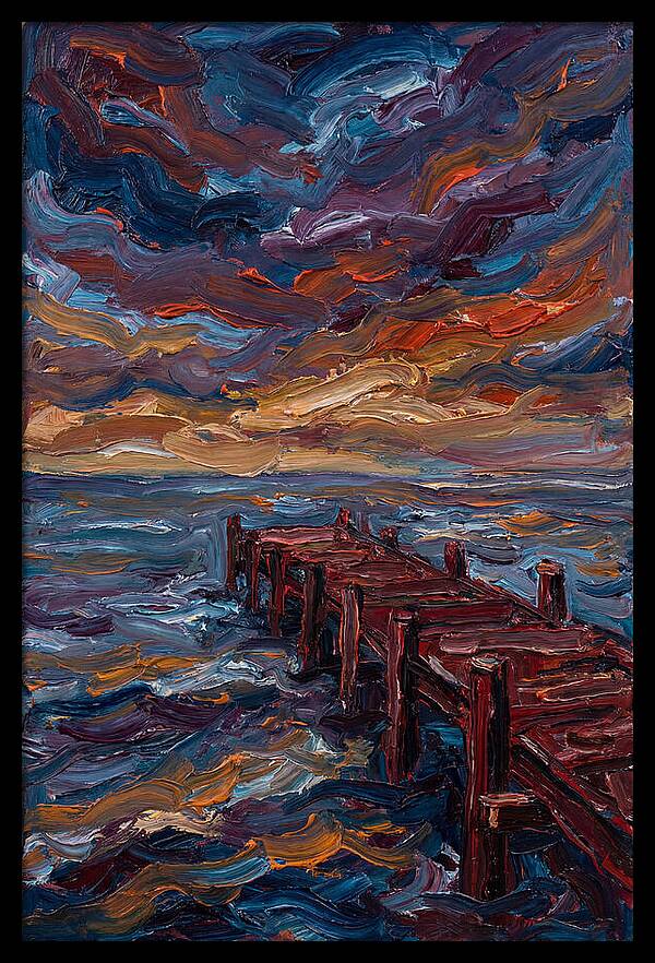 Pier Under Dramatic Skies