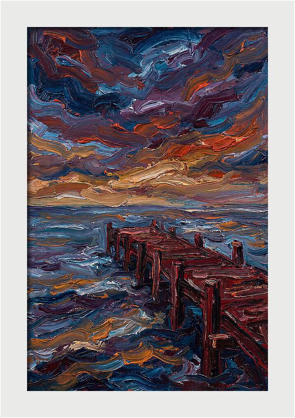 Pier Under Dramatic Skies