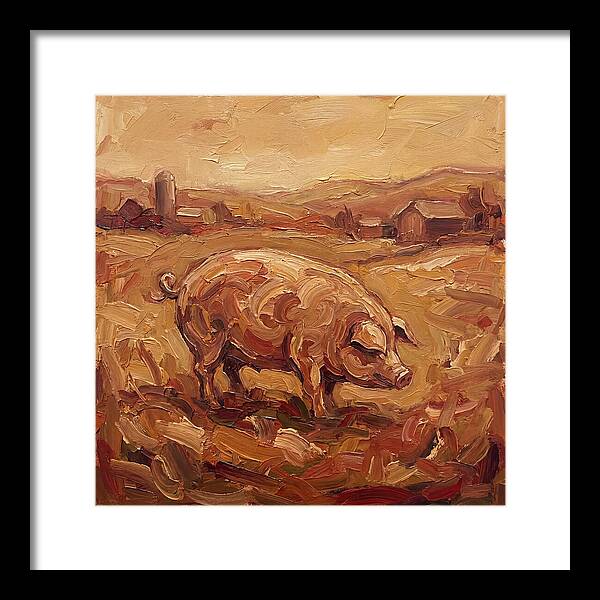 Pig In Expressionist Landscape