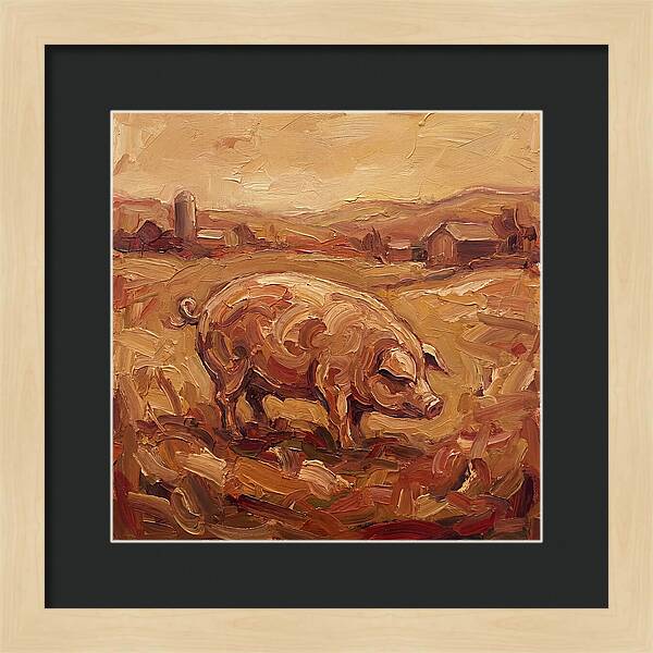 Pig In Expressionist Landscape