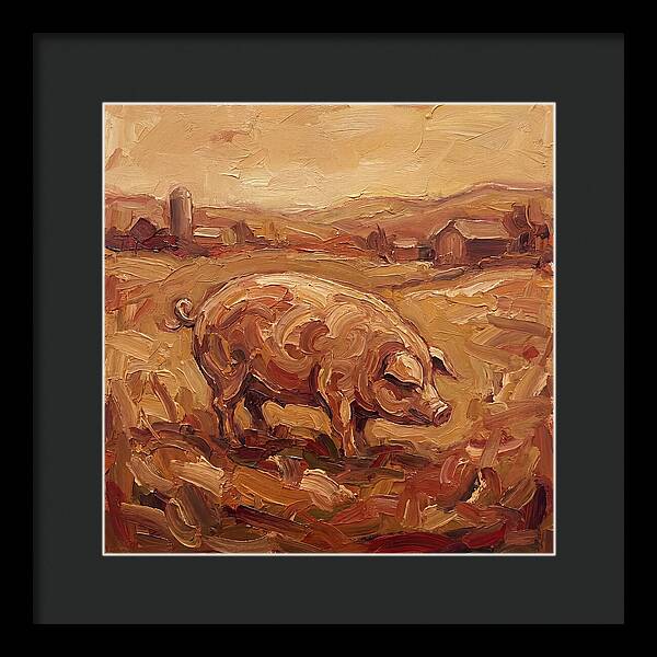Pig In Expressionist Landscape